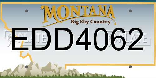 EDD4062 Montana License Plate