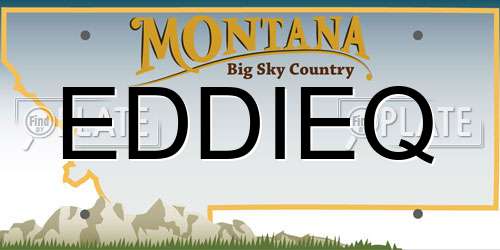 EDDIEQ Montana License Plate