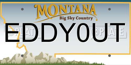 EDDY0UT Montana License Plate