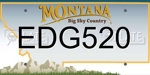 EDG520 Montana License Plate