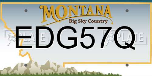 EDG57Q Montana License Plate