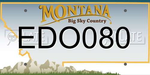 EDO080 Montana License Plate