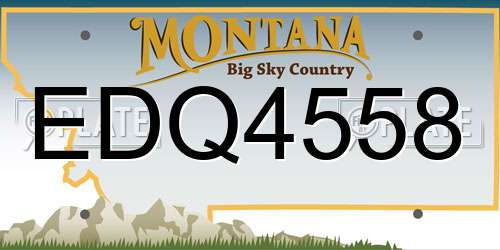 EDQ4558 Montana License Plate