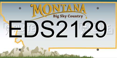 EDS2129 Montana License Plate