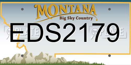 EDS2179 Montana License Plate