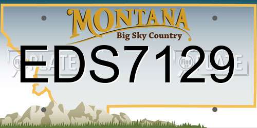 EDS7129 Montana License Plate