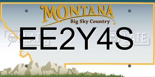 EE2Y4S Montana License Plate