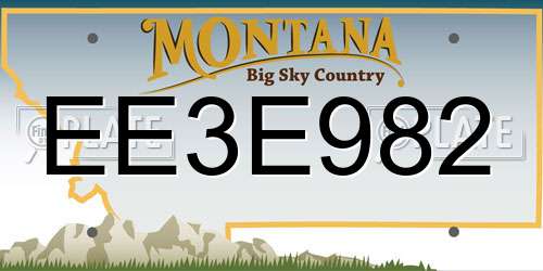 EE3E982 Montana License Plate