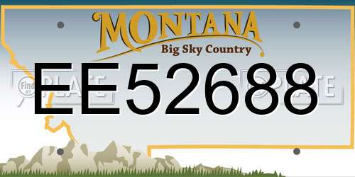 EE52688 Montana License Plate
