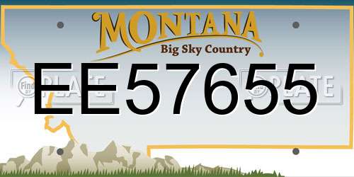 EE57655 Montana License Plate