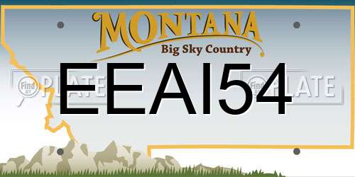 EEAI54 Montana License Plate