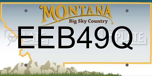 EEB49Q Montana License Plate