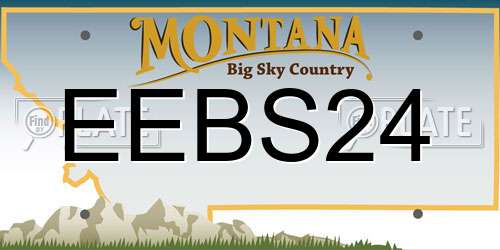 EEBS24 Montana License Plate