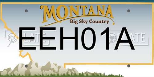 EEH01A Montana License Plate