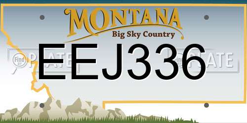 EEJ336 Montana License Plate