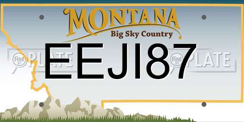 EEJI87 Montana License Plate