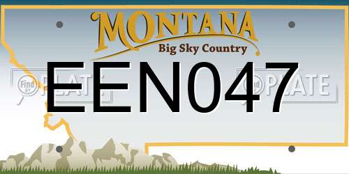 EEN047 Montana License Plate