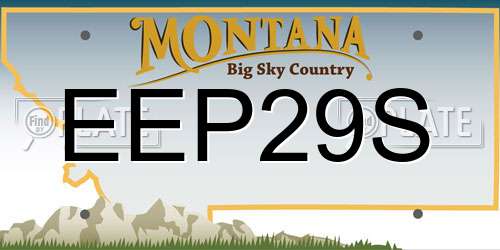 EEP29S Montana License Plate