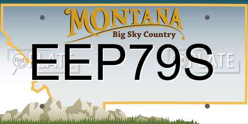 EEP79S Montana License Plate