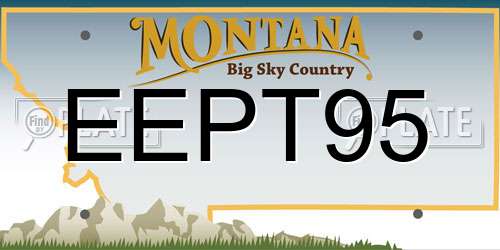 EEPT95 Montana License Plate