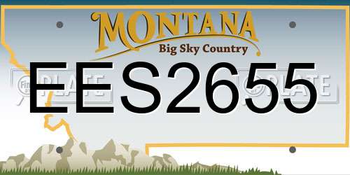 EES2655 Montana License Plate