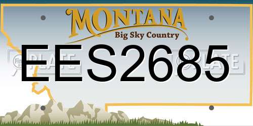 EES2685 Montana License Plate