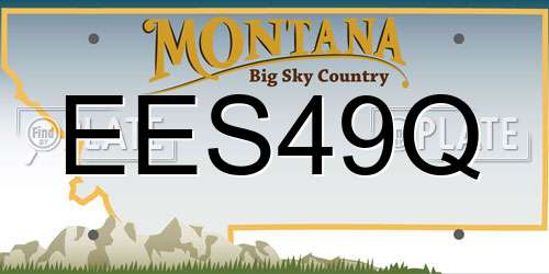 EES49Q Montana License Plate