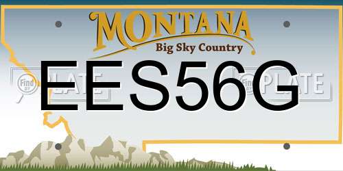 EES56G Montana License Plate