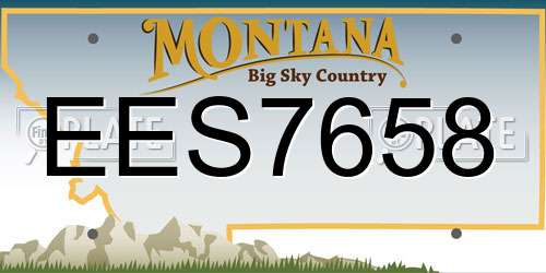EES7658 Montana License Plate