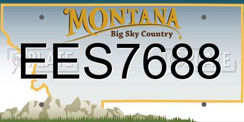 EES7688 Montana License Plate
