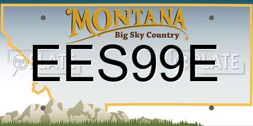 EES99E Montana License Plate