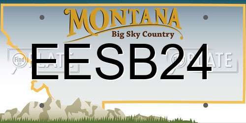 EESB24 Montana License Plate