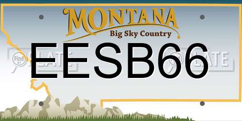 EESB66 Montana License Plate