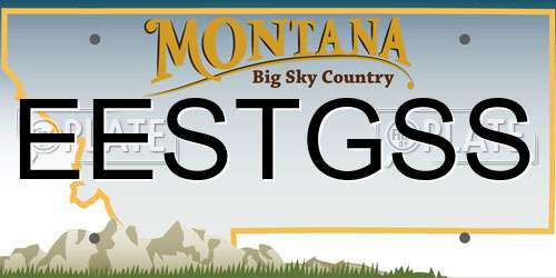 EESTGSS Montana License Plate