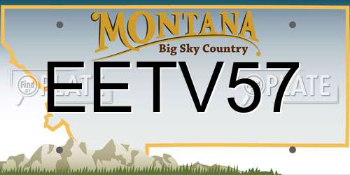 EETV57 Montana License Plate