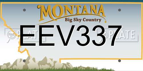 EEV337 Montana License Plate
