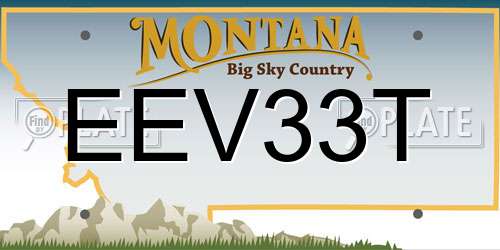 EEV33T Montana License Plate