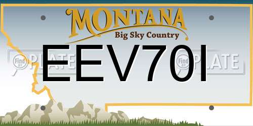 EEV70I Montana License Plate