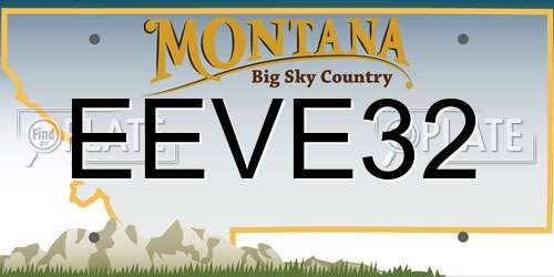 EEVE32 Montana License Plate