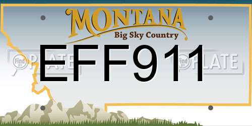 EFF911 Montana License Plate