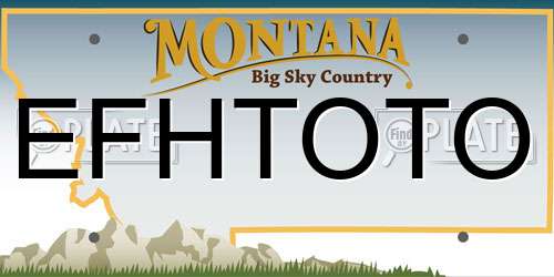 EFHTOTO Montana License Plate