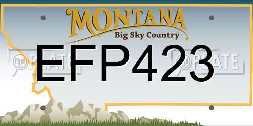 EFP423 Montana License Plate