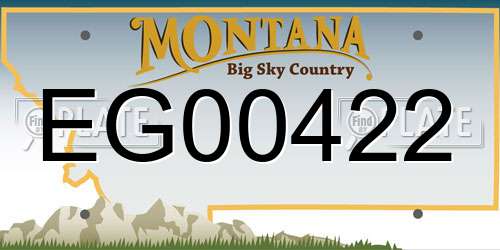 EG00422 Montana License Plate