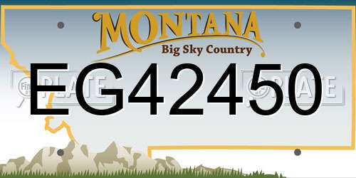EG42450 Montana License Plate