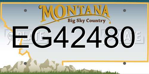 EG42480 Montana License Plate