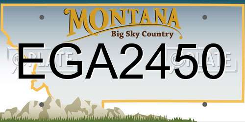 EGA2450 Montana License Plate