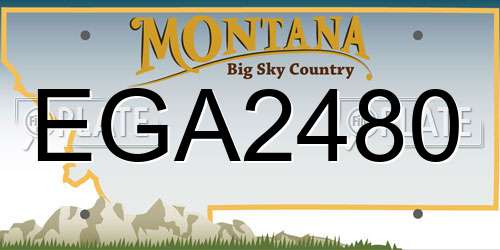 EGA2480 Montana License Plate