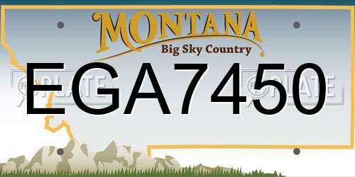 EGA7450 Montana License Plate