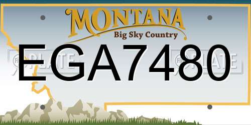 EGA7480 Montana License Plate