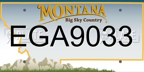 EGA9033 Montana License Plate